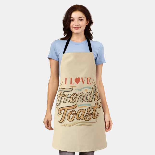 Tablier J'adore les toasts français (Porté)
