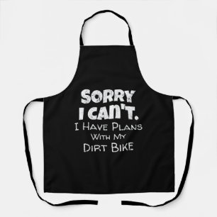 Tablier J'Ai Des Plans Avec Mon Dirt Vélo Cadeau