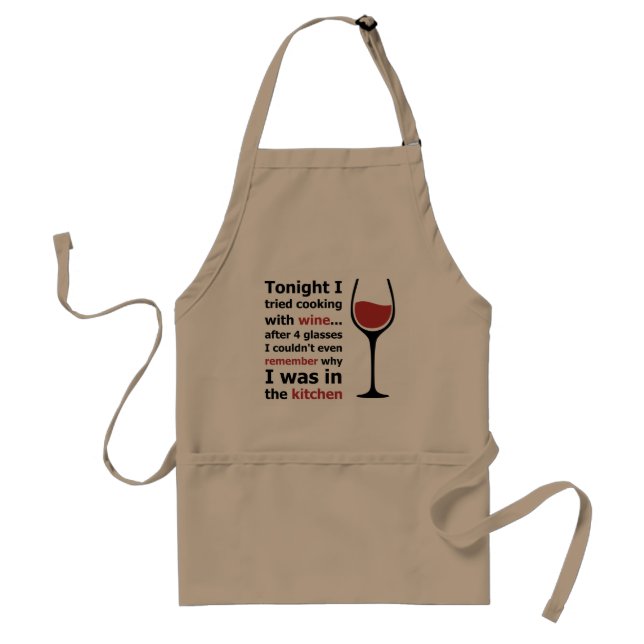 Tablier J'ai essayé ce soir de faire cuire avec la boisson (Devant)