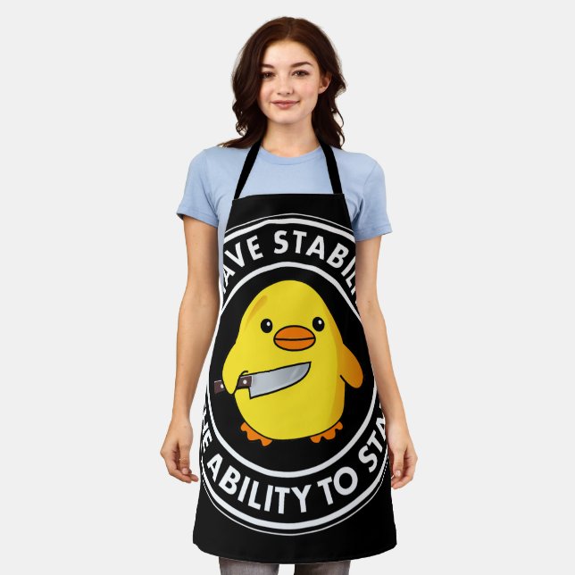 Tablier J'Ai La Stabilité De Stab Funny (Porté)