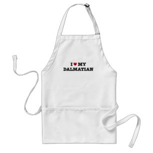 Tablier J'ai le coeur de mon pron dalmate