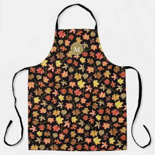 Tablier J'aime automne feuilles motif monogrammed