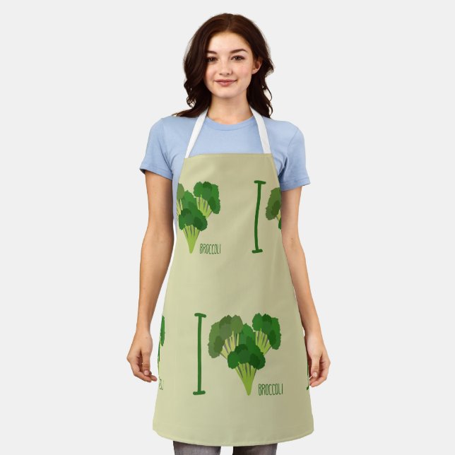 Tablier J'aime Brocoli (Porté)