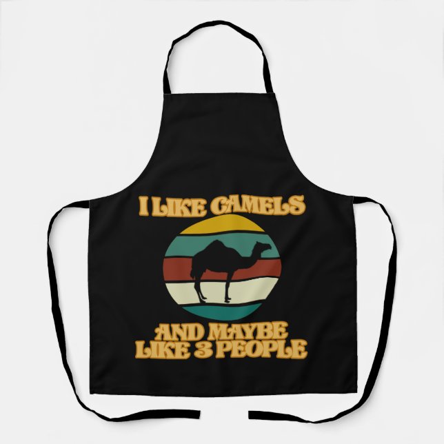 Tablier J'Aime Camels Amoureux des animaux Camel Pet Propr (Recto)