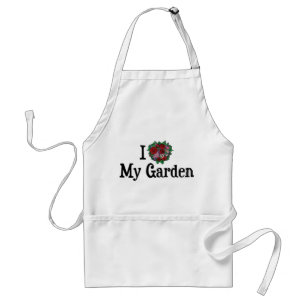 Tablier J'aime cœur mon jardin - Jardin de fleurs et légum