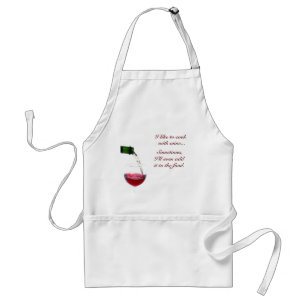 Tablier J'aime faire cuire, avec du vin…, S…