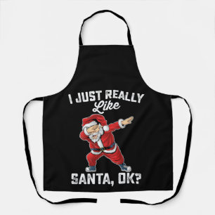 Tablier J'aime juste vraiment Santa OK Noël en famille