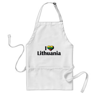 Tablier J'aime le drapeau de la Lituanie