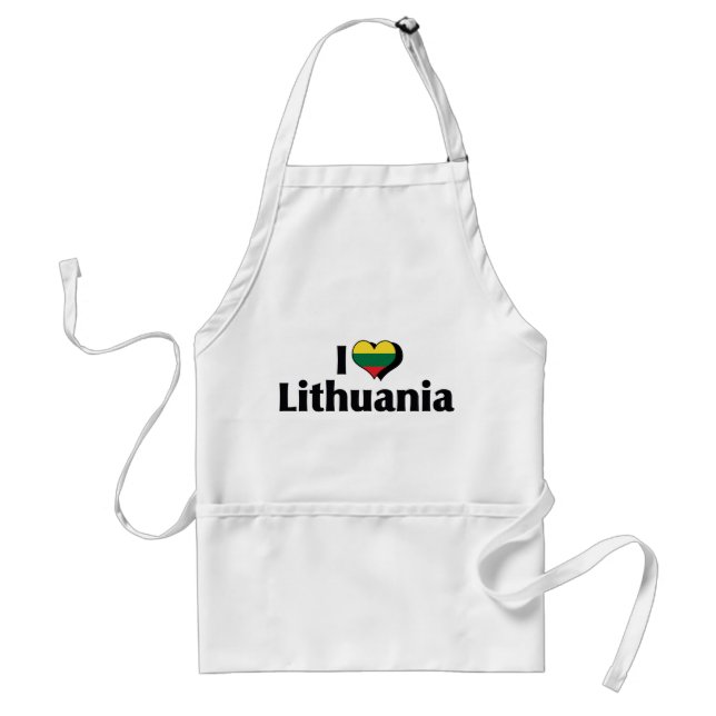 Tablier J'aime le drapeau de la Lituanie (Devant)