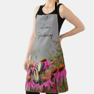 Tablier J'aime le jardinage - Floral et Papillon II