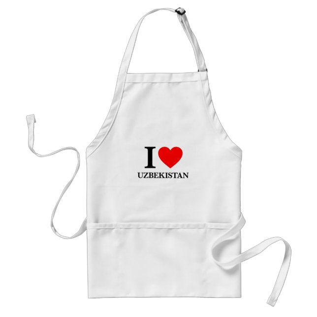 Tablier J'aime l'Ouzbékistan (Devant)