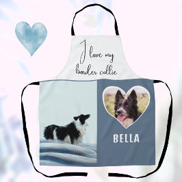 Tablier J'aime ma frontière Collie Dessin Chien Nom de la