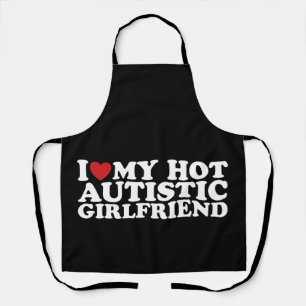 Tablier J'aime ma petite amie autiste sexy GF Autisme Cœur