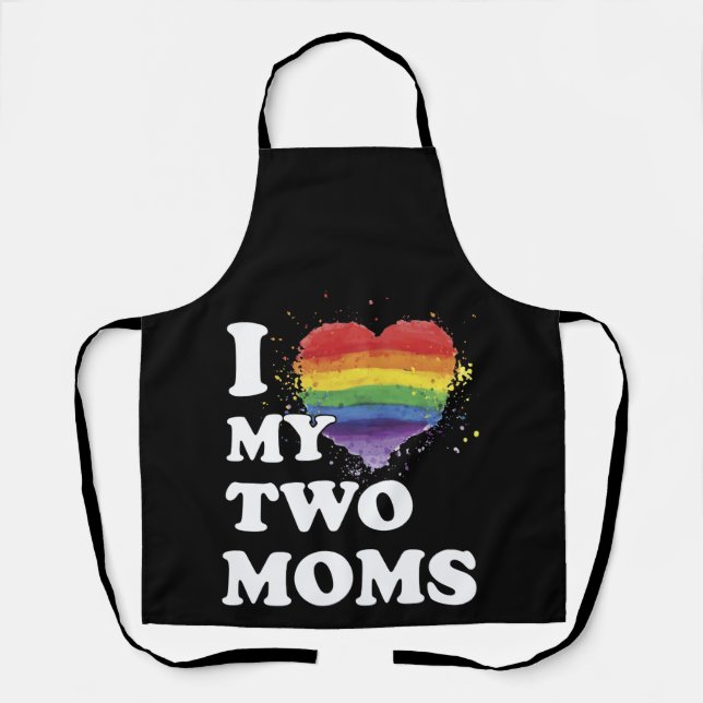 Tablier J'Aime Mes Deux Moms Lesbiennes (Recto)