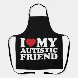 Tablier J'aime mon ami autiste Cœur autistique