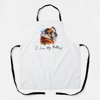 Tablier J'Aime Mon Bulldog Apron