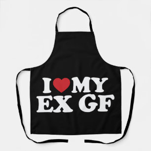 Tablier J'Aime Mon Ex Girlfriend Je Coeur Super