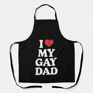 Tablier J'aime mon père gay Je cœur mon père gay