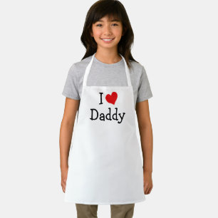 Tablier J'aime Papa Cœur Rouge