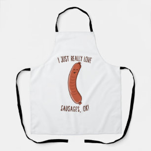 Tablier J'Aime Vraiment Les Saucisses, OK ! Cute Kawaii We
