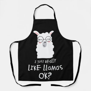 Tablier J'Aime Vraiment Llama Ok Llama Alpaca Lover