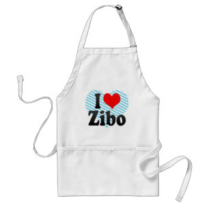Tablier J'aime Zibo, Chine. OE AI Zibo, Chine