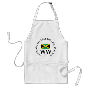 Tablier JAMAÏQUE Drapeau MONOGRAM Écritures Customisées