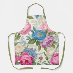 Tablier Jardin de campagne Roses et pivoines Floral