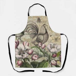 Tablier Jardin de Coq Vintage Art Collage : Campagne Franç