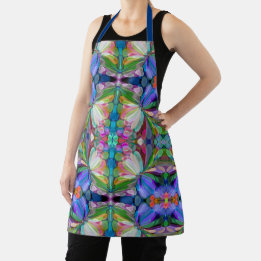Tablier Jardin de Fleur sauvage de libellules Abstrait Flo