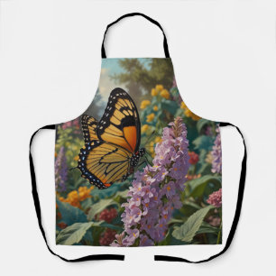 Tablier Jardin de fleurs sauvages pastel élégant avec papi