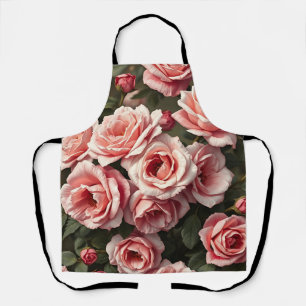 Tablier Jardin de roses roses à motif de rose moody
