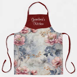 Tablier Jardin Floral Personnalisé sur toute l'impression