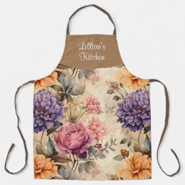 Tablier Jardin Floral Personnalisé sur toute l'impression