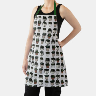 Tablier Jardin plante de cactus mignon