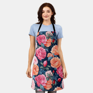 Tablier Jardin Rose rose rouge