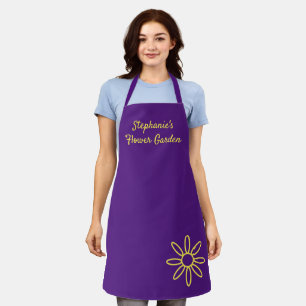 Tablier Jardin tablier, joli, violet, simple, personnalis