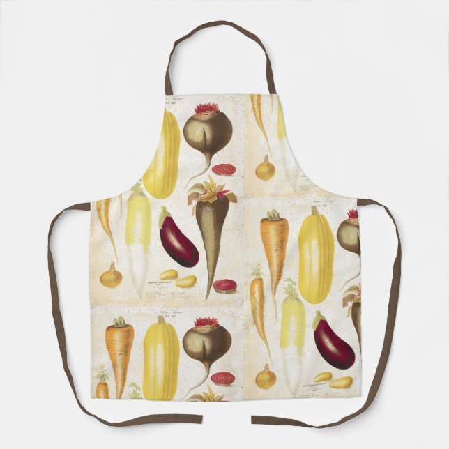 Tablier Jardin vintage Légumes Cuisine Art (Recto)