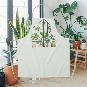 Tablier Jardinage de plantes tropicales à l'aquarelle