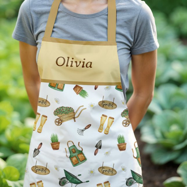 Tablier Jardinage personnalisé du Motif Plante (Créateur téléchargé)