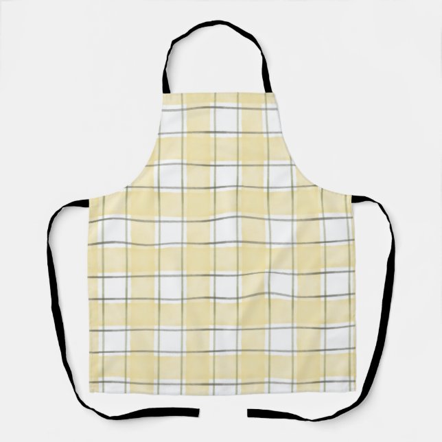 Tablier Jaune Beurre Blanc Carreaux Rayures Enterrement de (Recto)