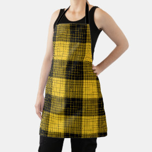 Tablier Jaune Croix à carreaux noirs Buffalo Check
