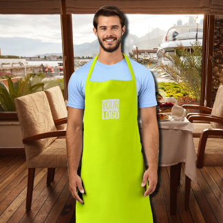 Tablier jaune fluorescent - ajoutez votre logo