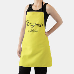Tablier jaune personnalisé
