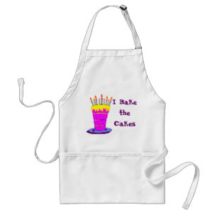 Tablier Je Cuis les gâteaux personnalisés Géant rose gâtea