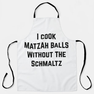 Tablier Je cuisine des boules de Matzah sans Schmaltz - ve