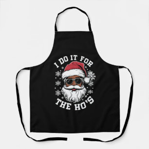 Tablier Je le fais pour les Hos Noël Santa africain 