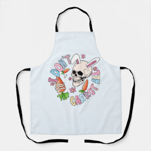 Tablier Je ne fais pas de carottes - Mignonne lapin crâne