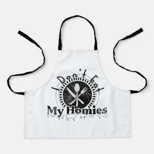 Tablier Je ne mange pas mes homies, drôle végane