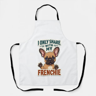 Tablier Je partage seulement avec mon Frenchie Vintage Fre